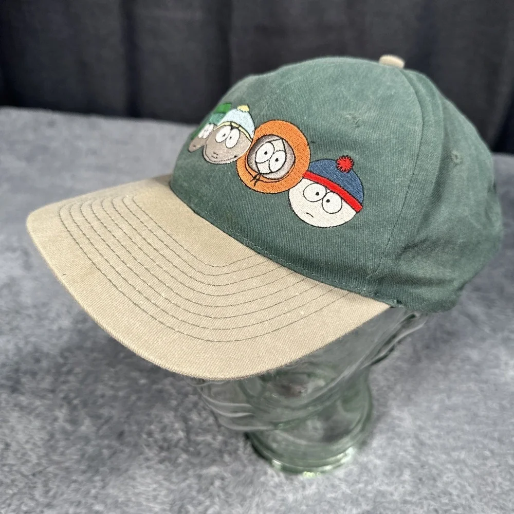 Vintage 1998 South Park Comedy Central Strap Back Hat Kenny Cartman Stan Cartoon